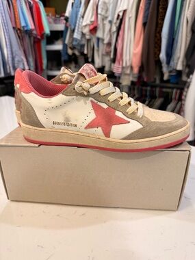 LIKE NEW Golden Goose Ballstar Pink/beige Sz 39/8.5